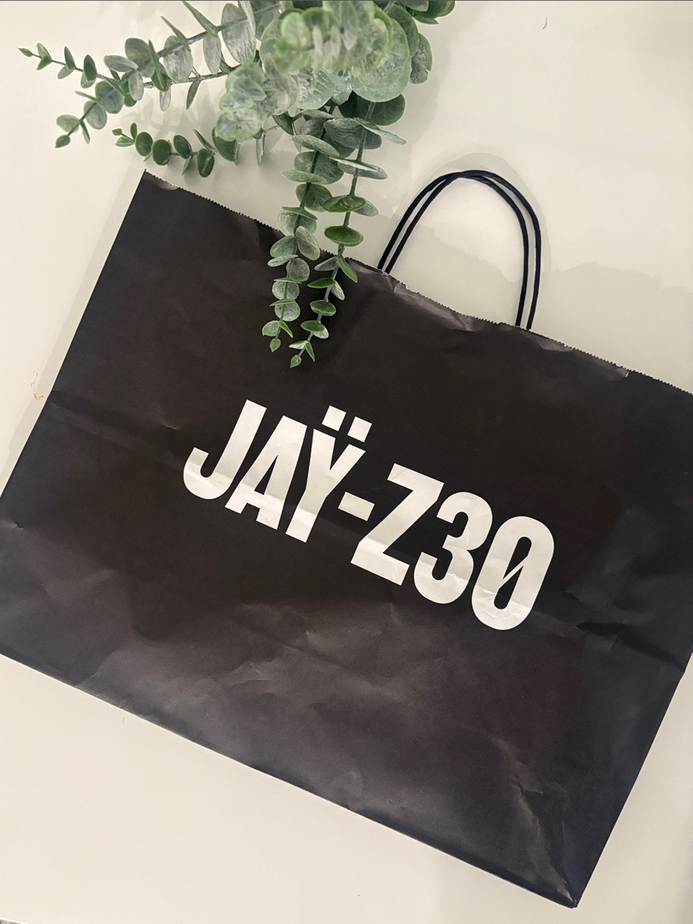 JAY-Z30 Black & White Logo Paper Shopping Bag